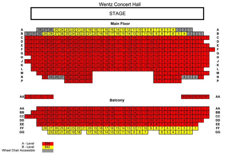 Wentz Concert Hall Seating Chart Chicago Sinfonietta