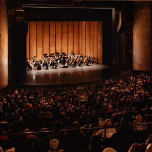 Chicago Sinfonietta orchestra on a stage.